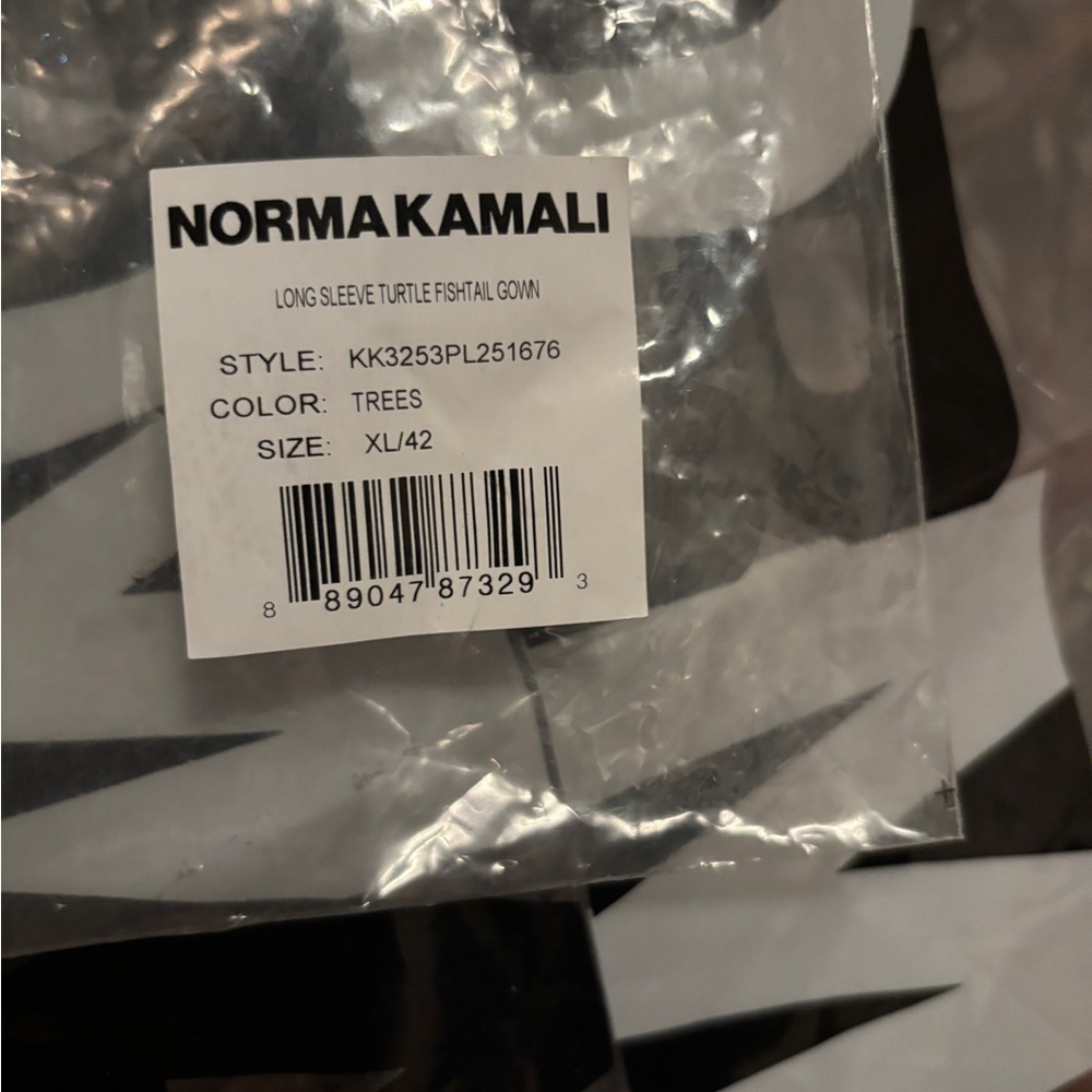 Norma Kamali Camouflage Long Sleeve Maxi Dress XL *BRAND NEW* - Picture 8 of 9